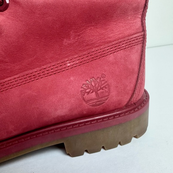 ♦️ MOVING SALE FINAL PRICE Timberland Red Suede Boots Men’s Size 7 women’s 8.5 - Picture 8 of 12